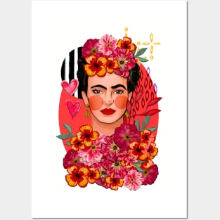 Frida Bouquet Posters and Art